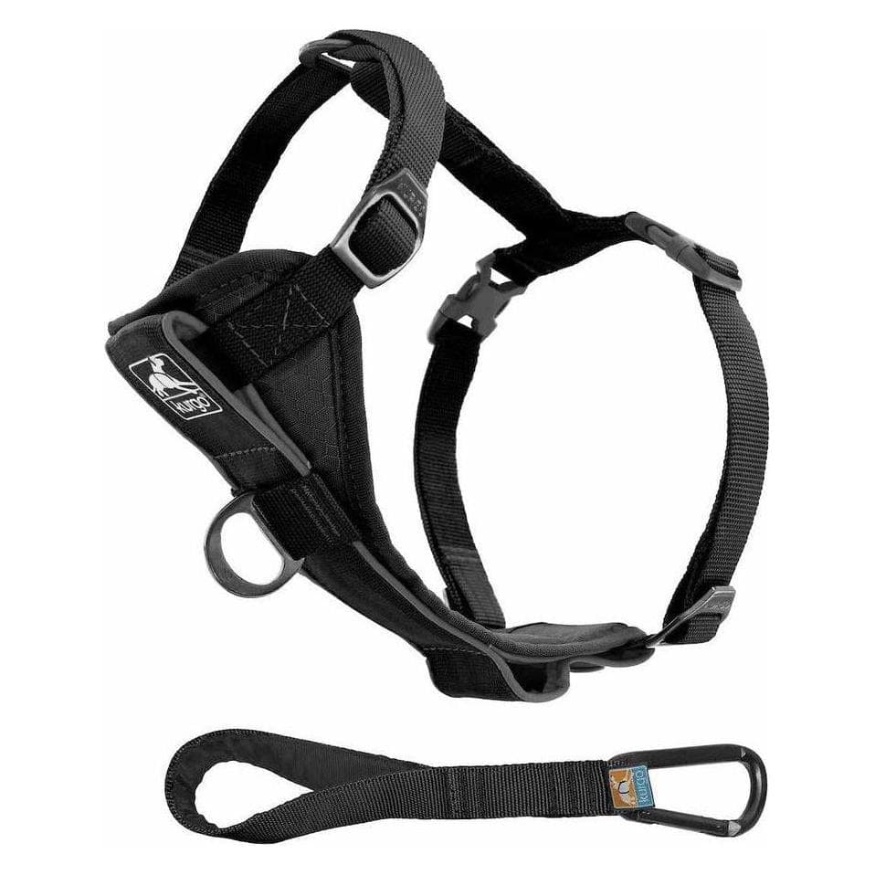 Kurgo Tru-Fit Smart Harnas met Veiligheidsgordel Tether l Zwart - (604.1224 (Hond), Kraag + Leiband