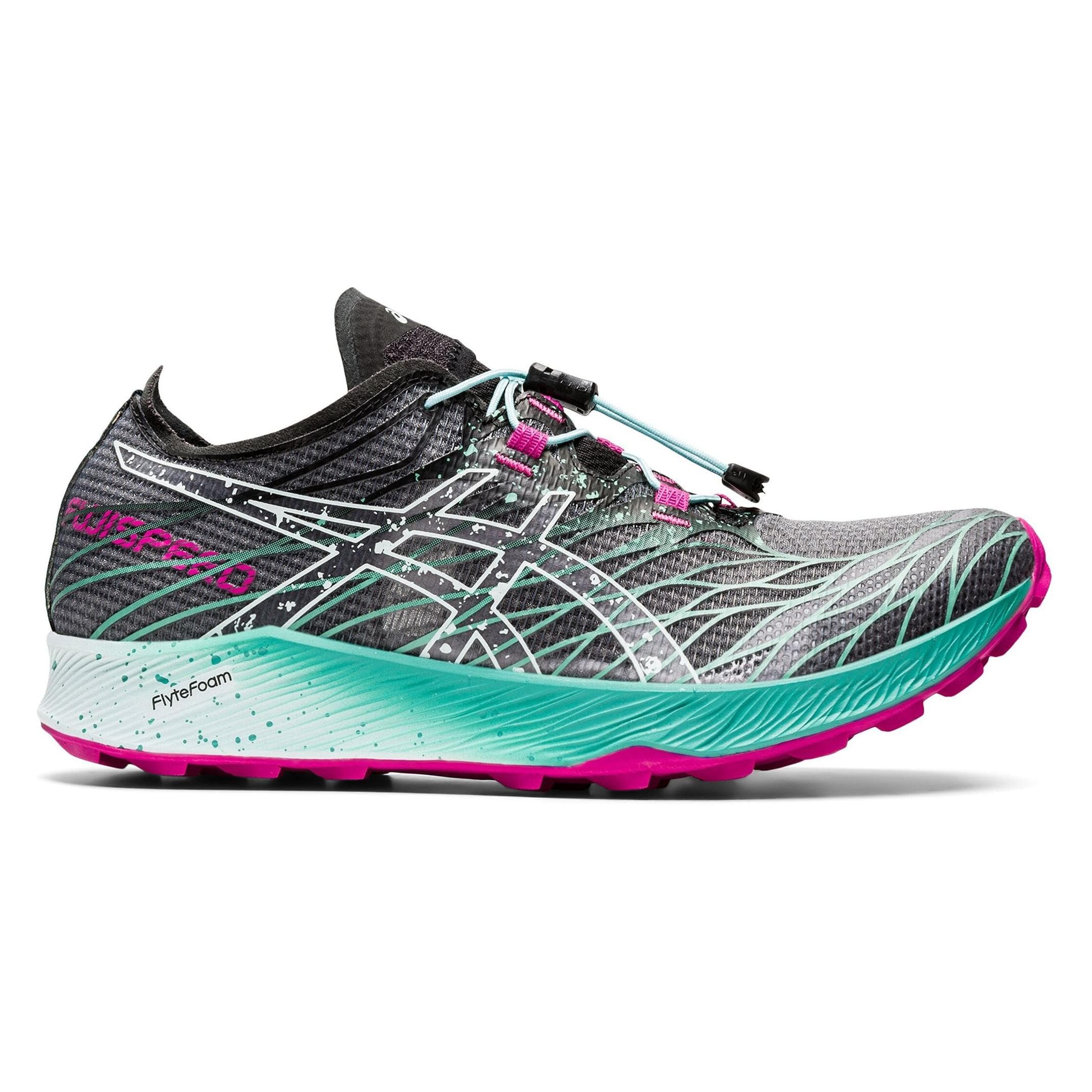 ASICS, Vrouwen, Hardloopschoenen, Fuji Speed Lady Black/Soothing Sea (37.5), Zwart