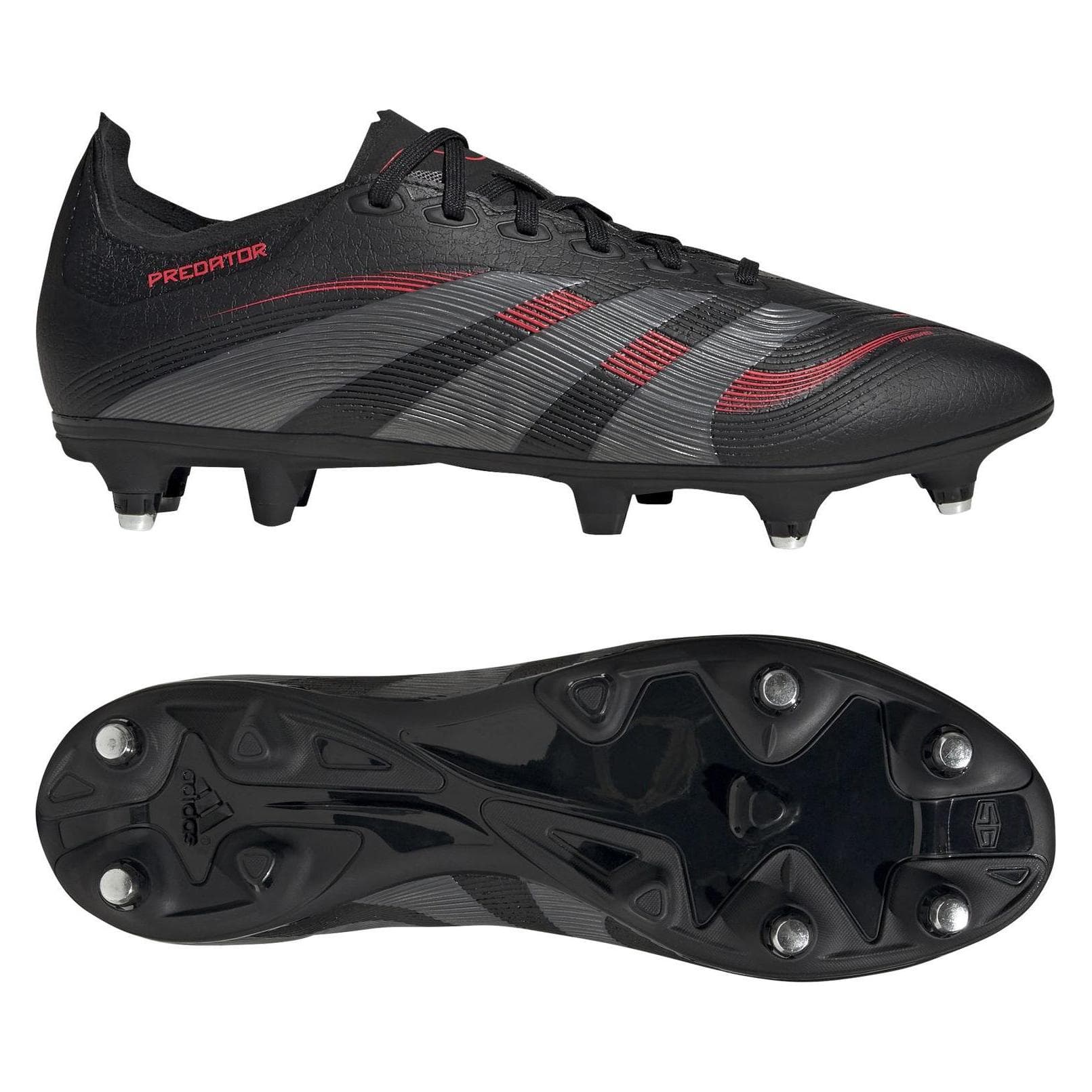 Adidas, Mannen, Voetbalschoenen, Predator League schoenen (46), Rood, Zwart, Grijs