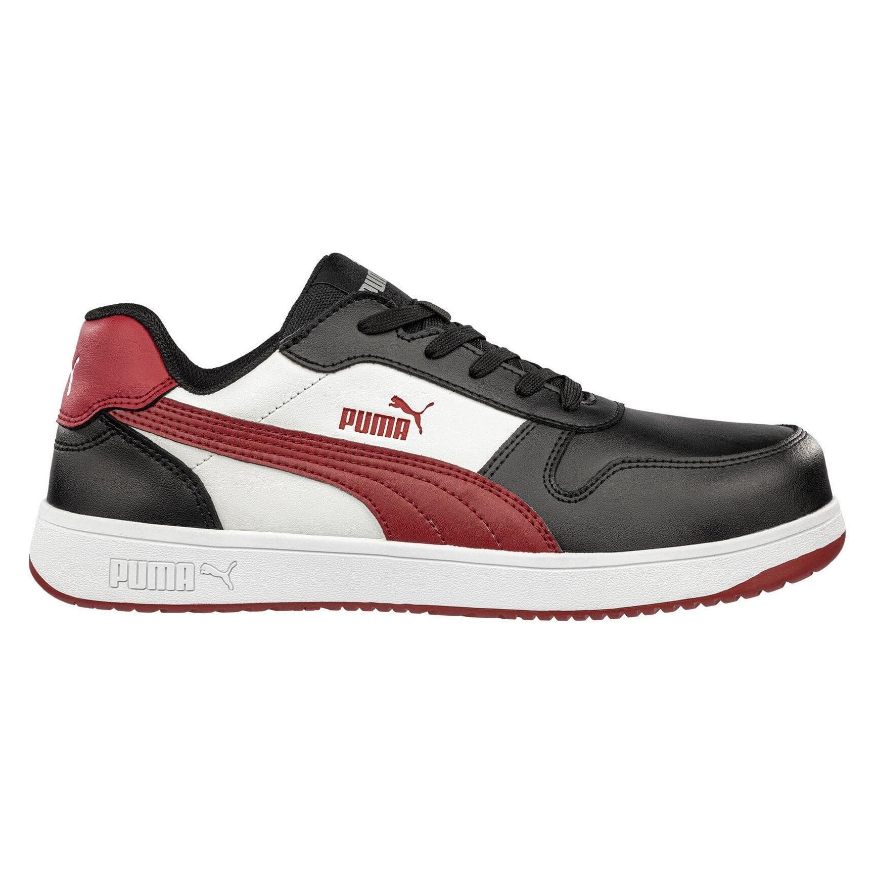 Puma, Werkschoenen, Frontcourt Blk/Wht/Red Laag S3 (S3, 39)