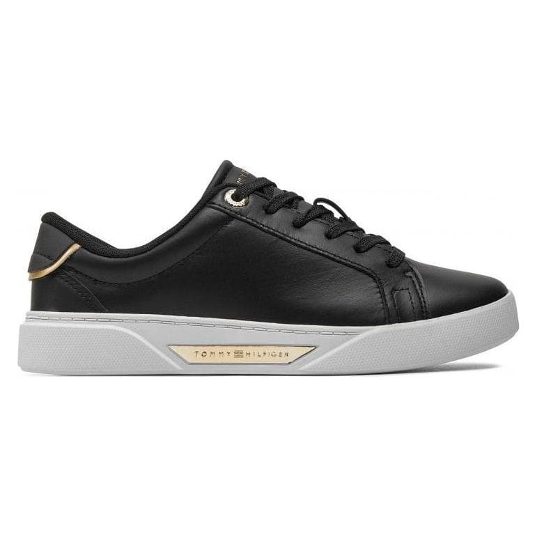 Tommy Hilfiger, Vrouwen, Sneakers, Chique Hw Court Sneaker, Zwart, (37)