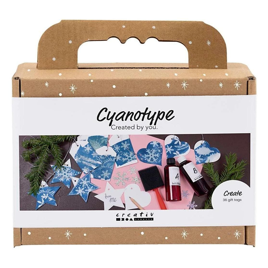 Creativ Company Mini Craft Kit Cyanotype - Gift labels - blue - silver (977855)