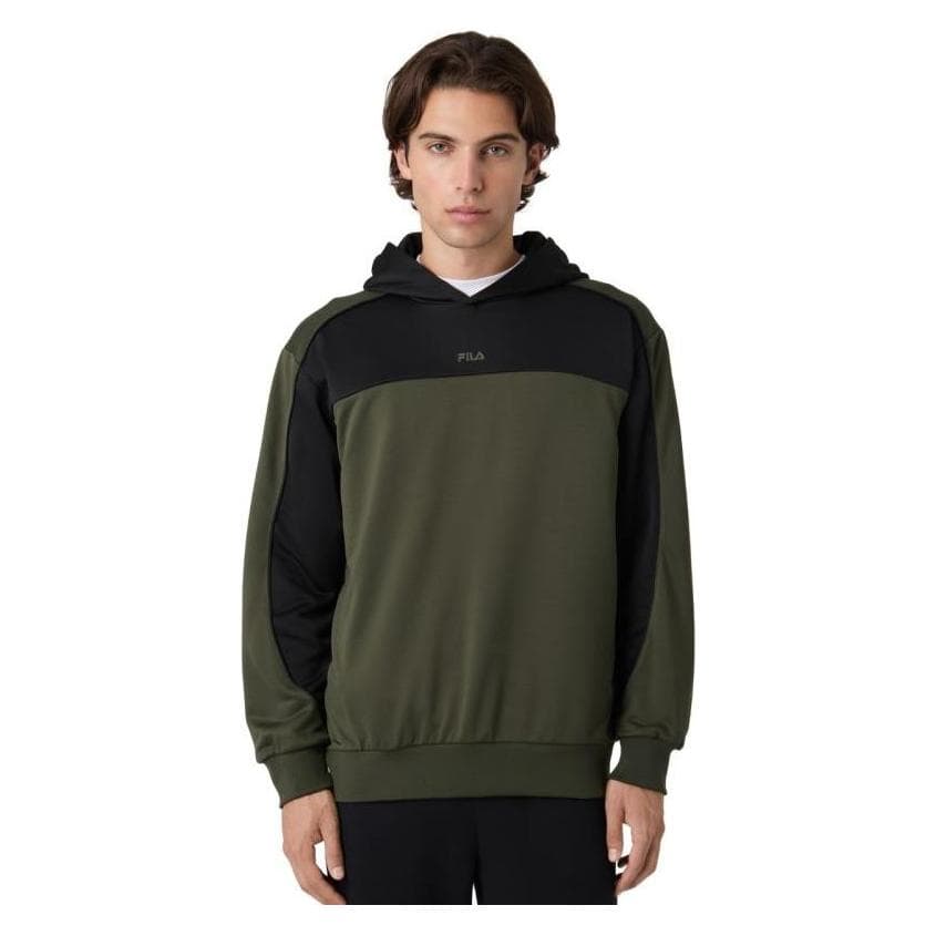 FILA, Mannen, Springer, Rivoli Herren Sweatshirt oliv und schwarz, Zwart, Groen, (L)