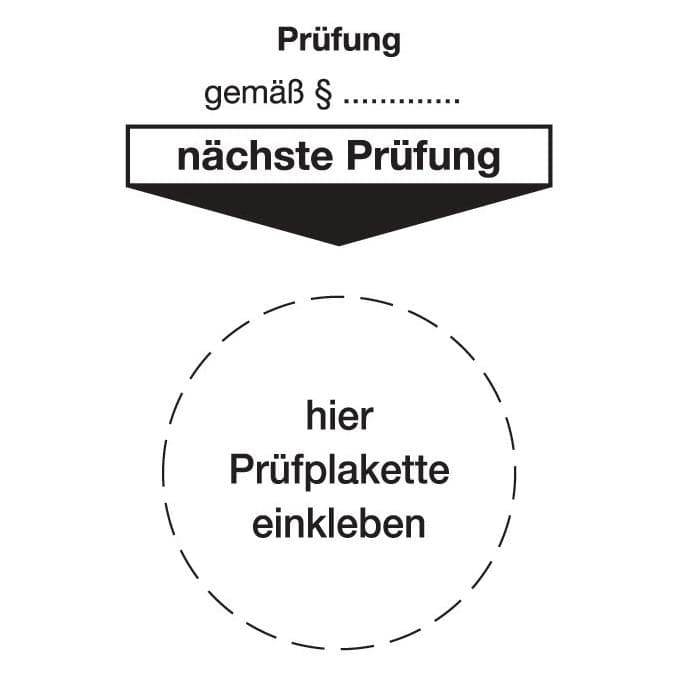 HP Autozubehör, Safety markings, Basic sticker W80xL40 mm testing according to paragraph: film