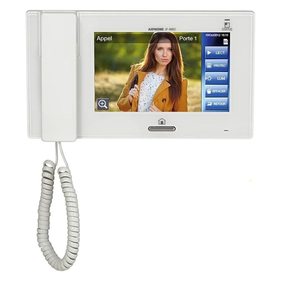 Aiphone, Doorbells + Door intercom system, JP-4MED Intercom Accessories (White,, 340 mA, Wall/Desk, LCD, 255mm)