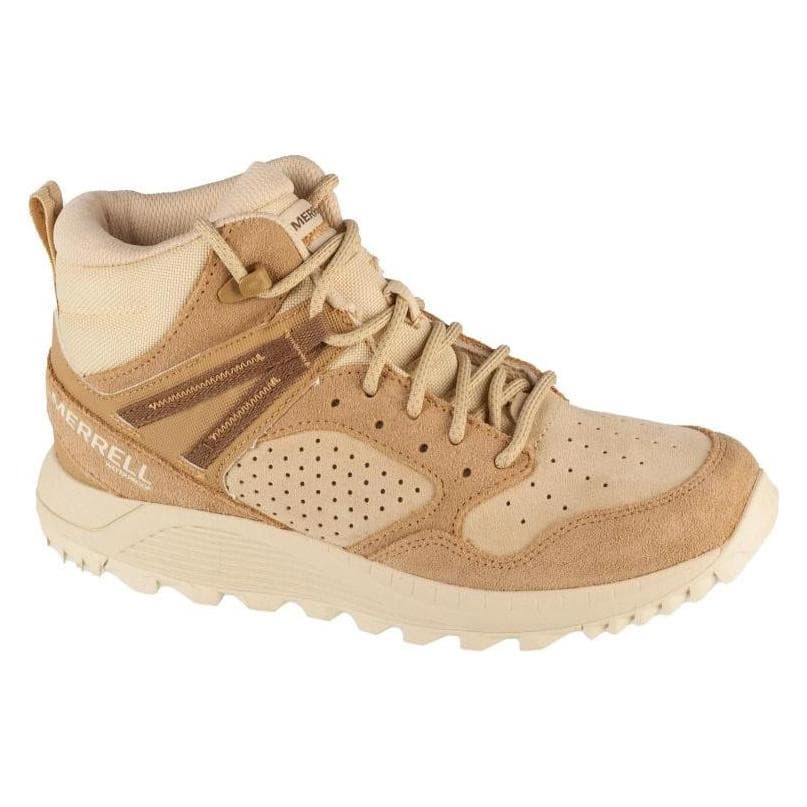 Merrell, Vrouwen, Wandelschoenen, Wildwood Mid-Heel-Lederstiefel (40), Beige