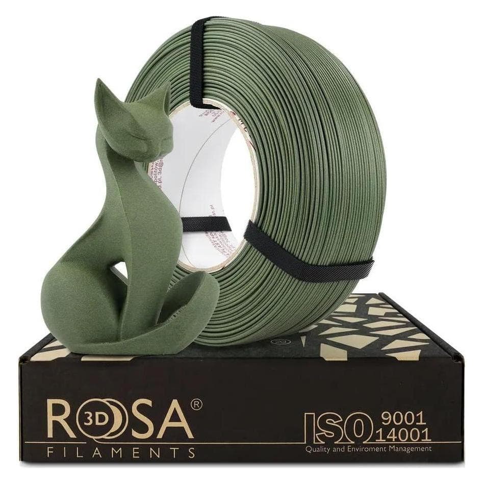 Rosa3D Filament Refill PLA-CF Matt Home Decor 1,75mm 1kg - Olive Green) (PLA, 1.75 mm, 1000 g), 3D print filamenten, Groen