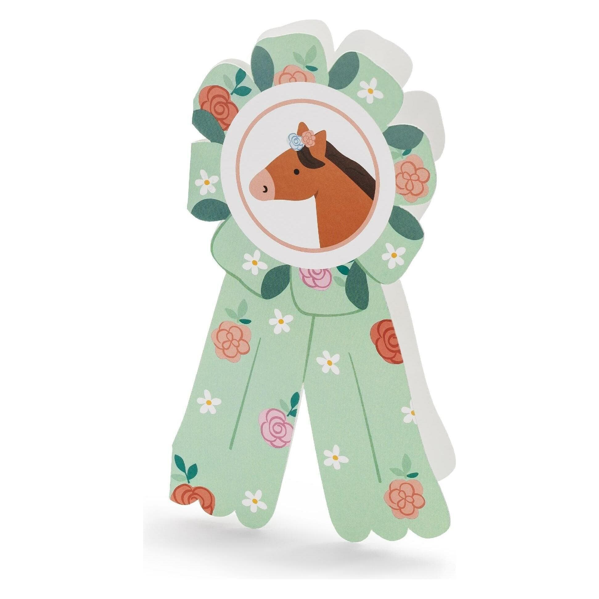 Partydeco, Wenskaart, Uitnodigingskaart paard 6 stuks (6 Pcs.)