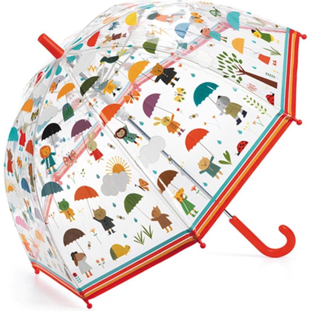 Djeco, Unisex, Paraplu, Paraplu dieren 70x68cm, Veelkleurig
