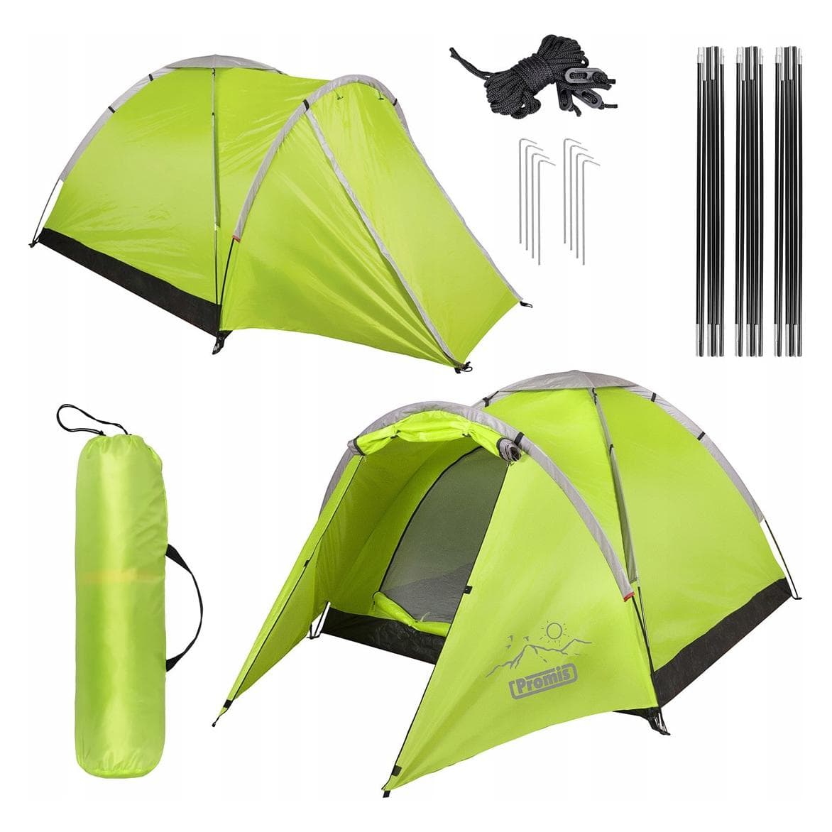 Promis, Tent, (Koepeltent, 1.60 kg, 3 personen)