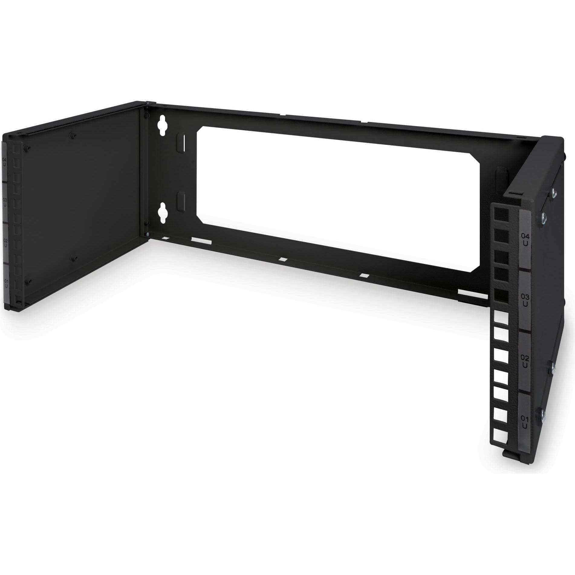 Digitus 4U wandmontage patchhouder 183x528x225 mm in diepte verstelbaar (4 HE, 19 inch rek), Serverkast, Zwart