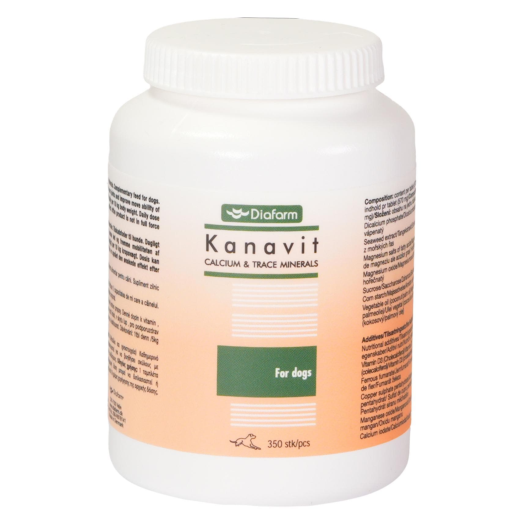 Diafarm Kanavit calcium & spormineraler 350 STK. (Dog), Animal hygiene