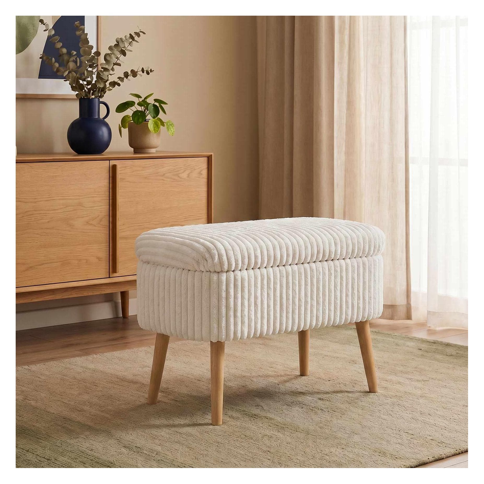 Atelier del Sofa, Hocker + Pouf, Mini Oslo Linen Pouffe