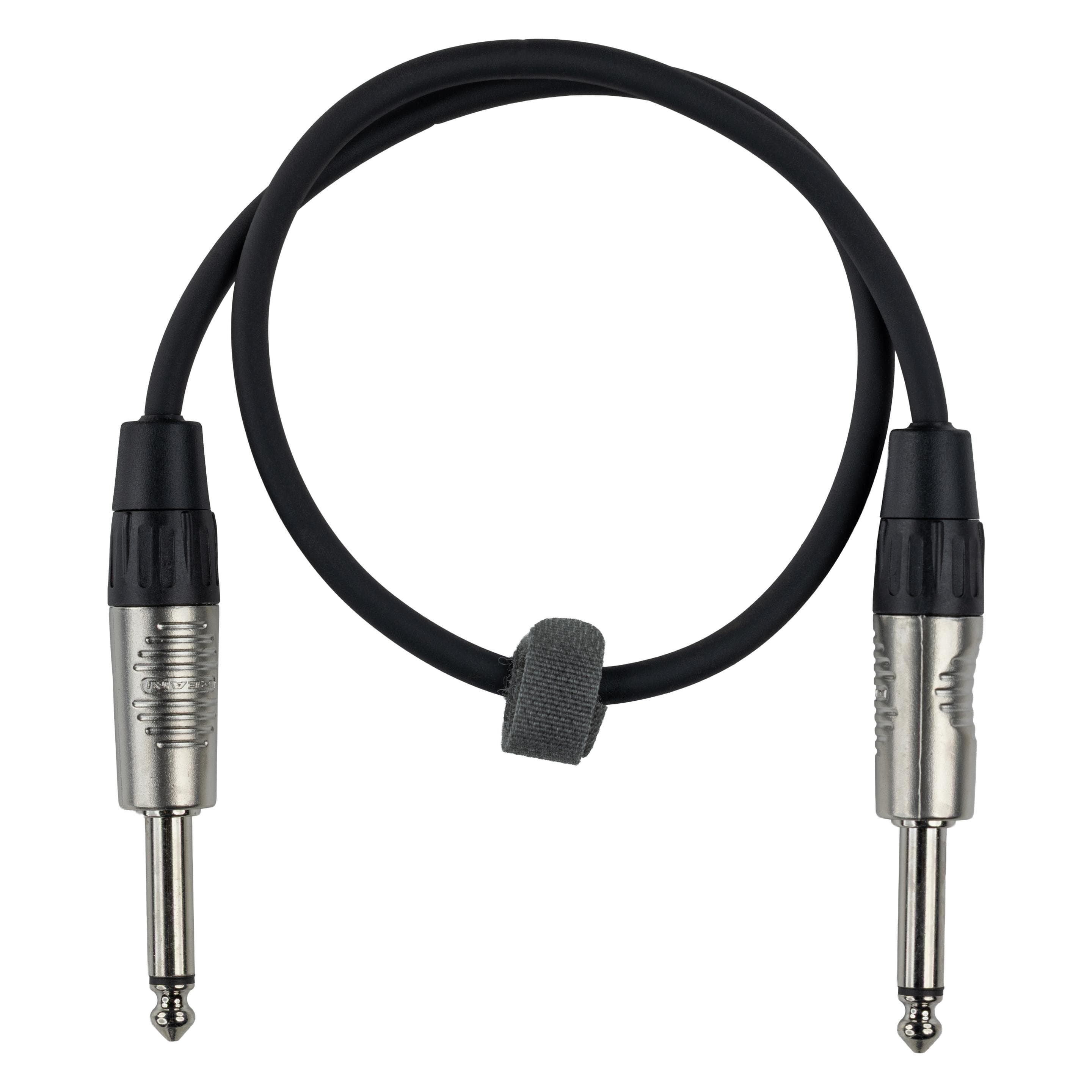 Fuj Tek 6.3 mm TS male instrument cable, 10 m, black (10 m, 6,3 mm aansluitkabel), Audiokabel