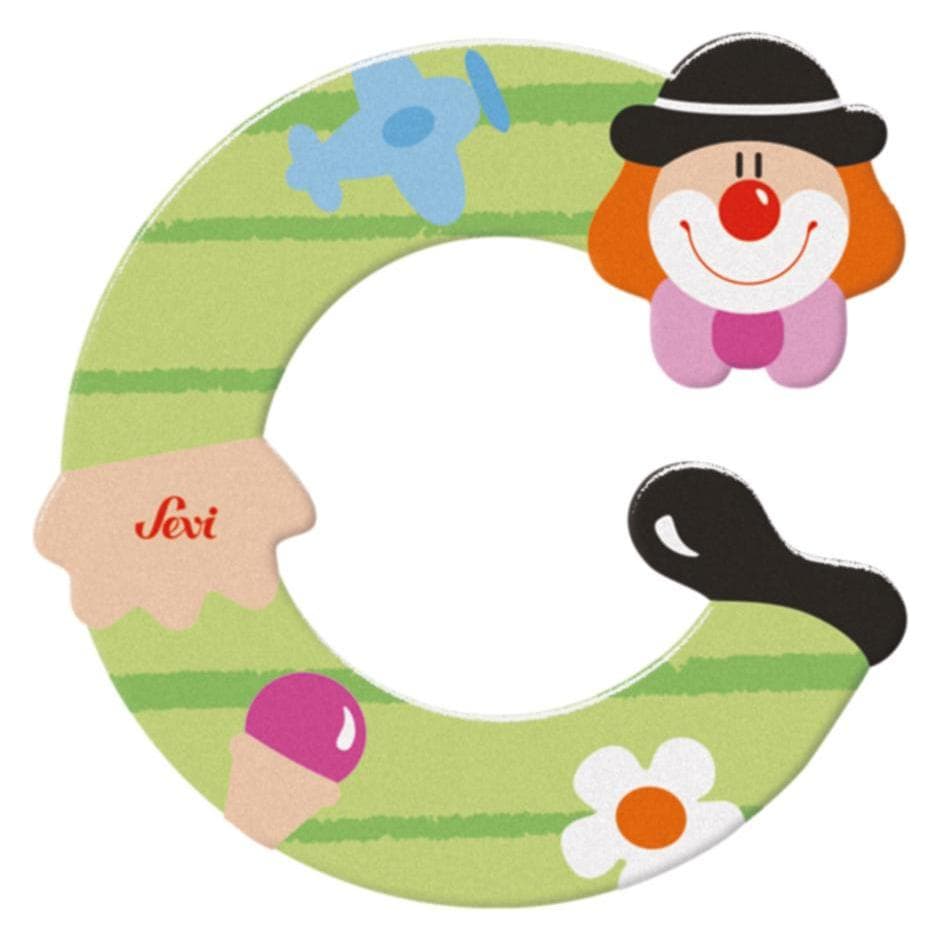 Sevi, Holzbuchstaben + Stoffbuchstaben, Clown C