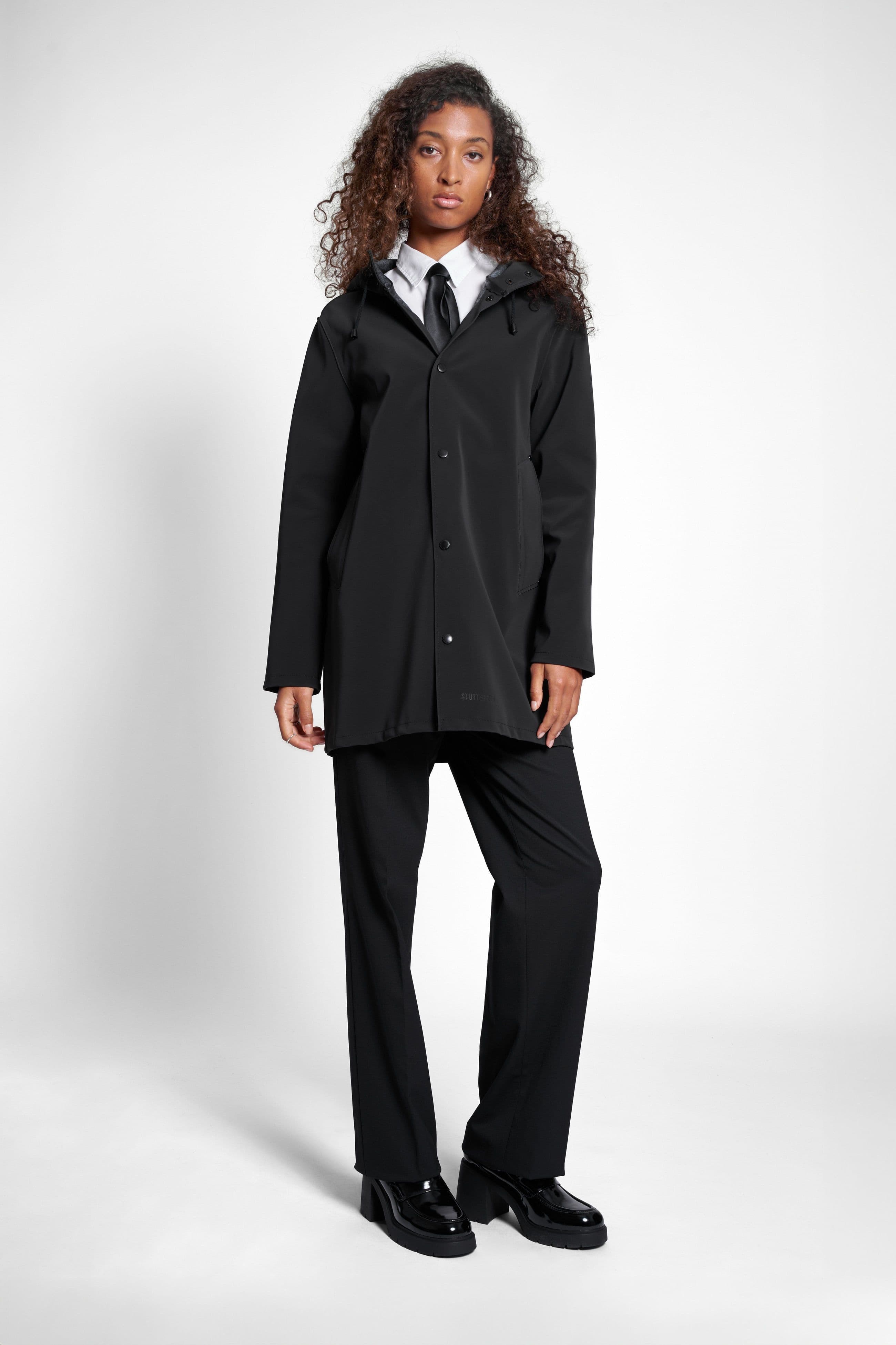 Stockholm Matte Raincoat Black