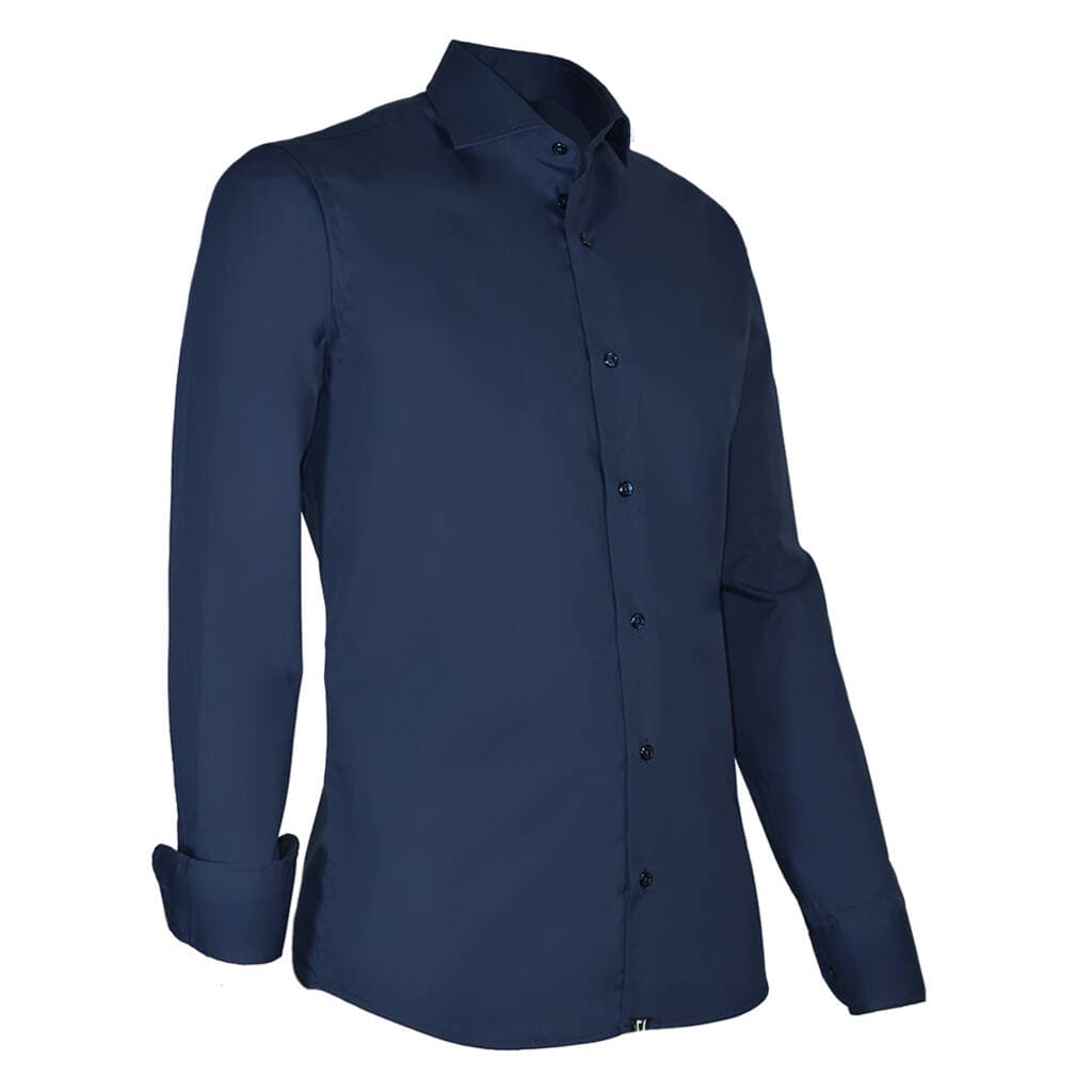 Giovanni Capraro 945-38 Heren Shirt L/S 55/45% 55/45% Organisch Katoen/Gerecycled Polyester