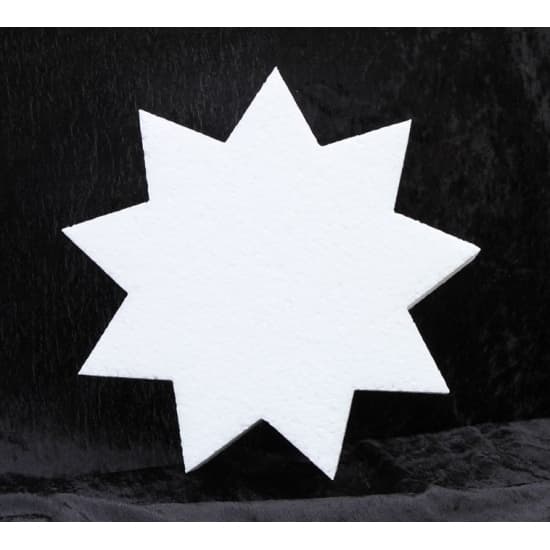 1x Piepschuim 9-punts ster vormen 40 x 5 cm hobby/knutselmateriaal