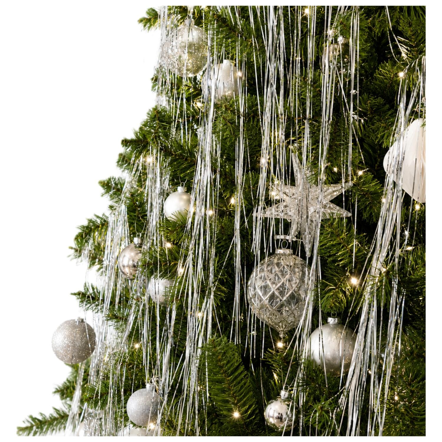 Inge Christmas Engelenhaar - zilver - 1x zakje - 50 cm - lametta haar