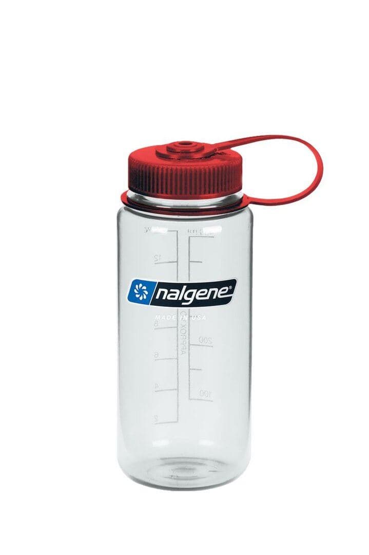 Wide-Mouth Sustain 0,5L Drinkfles Clear/Red Cap 0,5L
