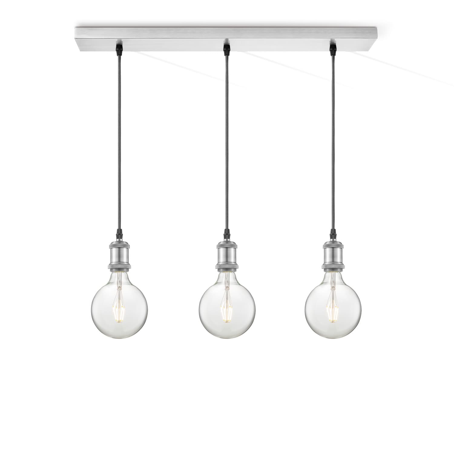 Light depot - hanglamp Vintage 3L Beam Globe g125 - helder - Outlet