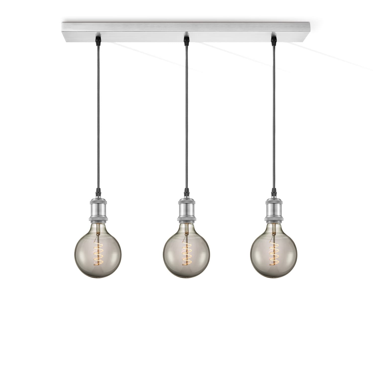 Light depot - hanglamp Vintage 3L Beam Spiral g125 - smoke - Outlet