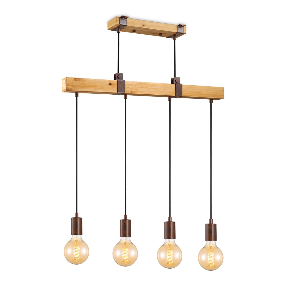 Home sweet home denton hanglamp 4L hout / roest