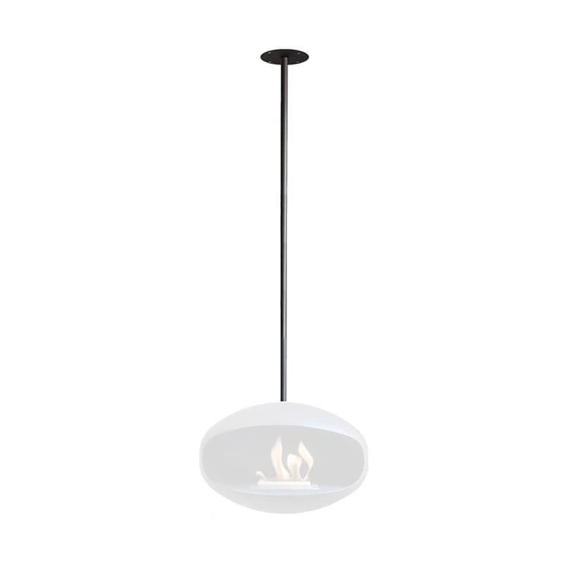 Cocoon Fires | Mat zwarte plafondbeugel en staaf | Cocoon pedestal omvormen tot plafondgemonteerde Cocoon Aeris