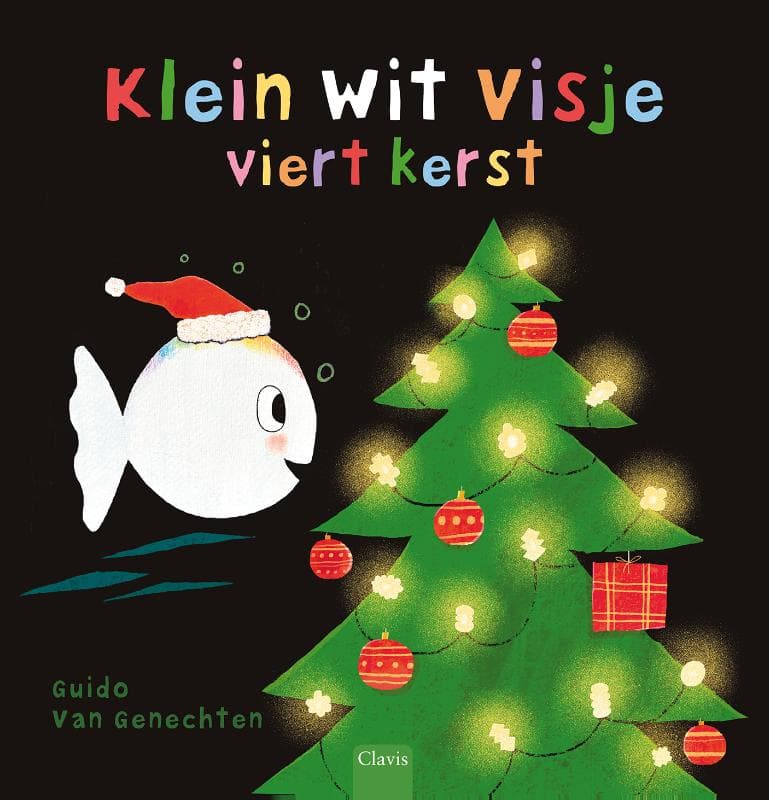 Klein wit visje viert Kerst (Hardback)