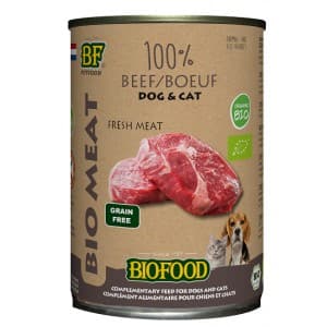 BF Petfood Biofood Organic 100% rundvlees natvoer hond & kat (400 g) 12 x 400 g