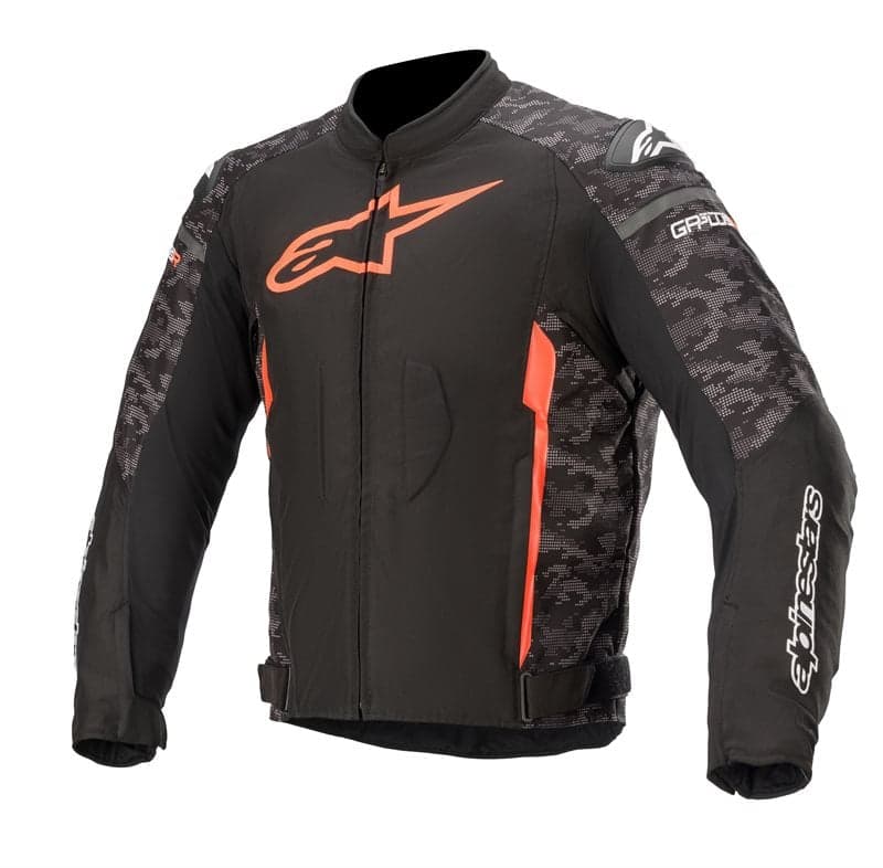 Alpinestars T-GP Plus R V3 Jas Zwart Camo Fluo Rood Maat M