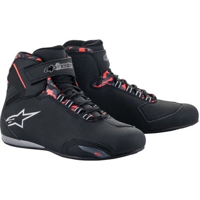 Alpinestars Sektor waterdicht Shoe Zwart Donker Grijs Rood Fluo Maat US 8.5