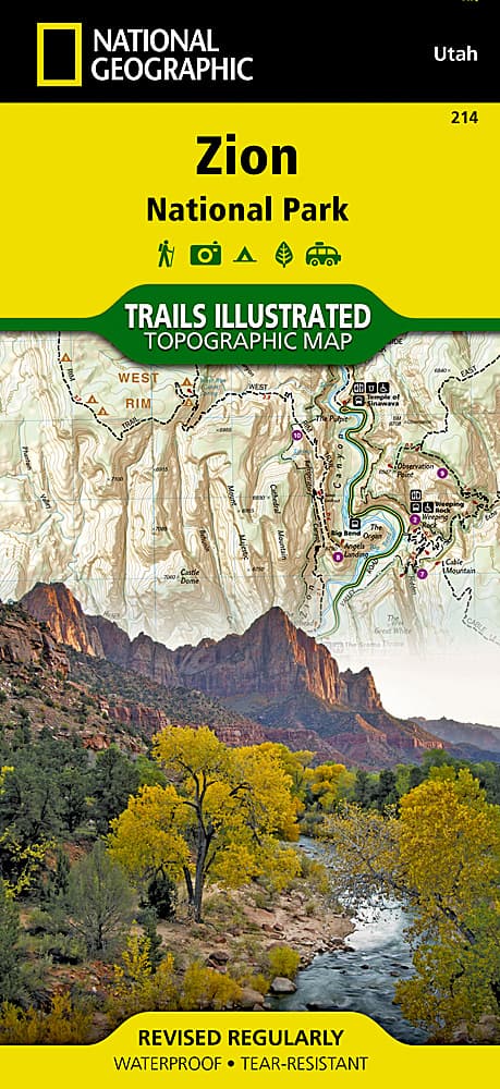 Wandelkaart - Topografische kaart 214 Zion National Park | National Ge
