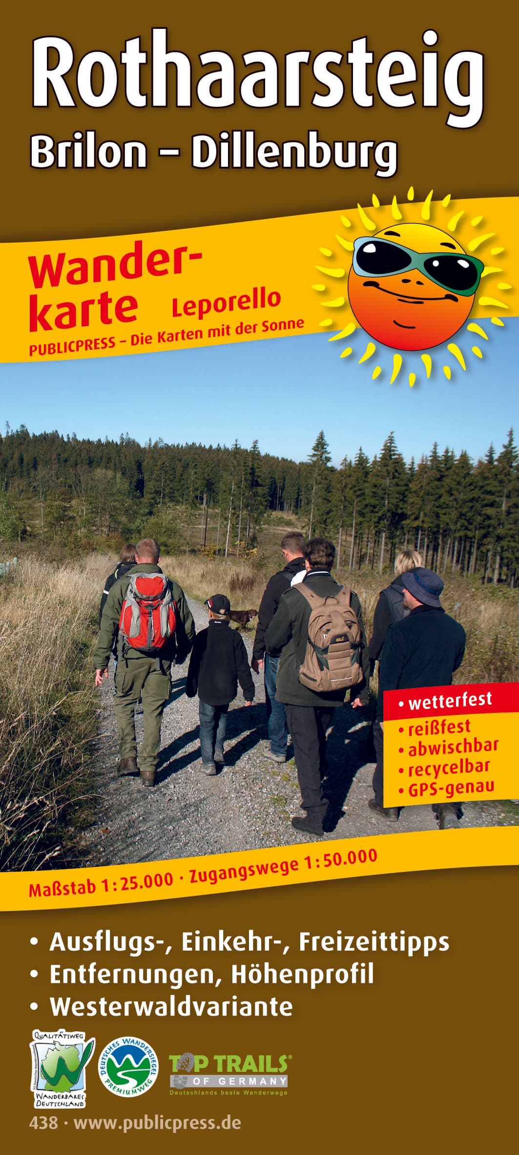Wandelkaart 438 Rothaarsteig | Publicpress