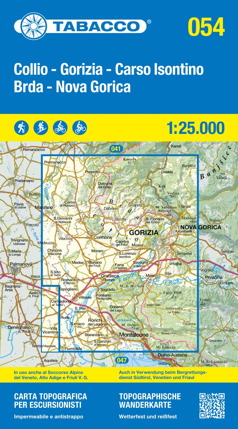 Wandelkaart 054 Collio - Gorizia - Carso Isontino Brda - Nova Gorica |