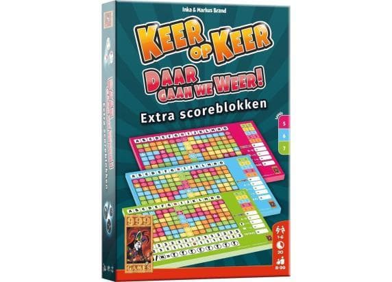 999 Games Keer op Keer Scoreblok 3 stuks Level 5,6 en 7 Bord- & kaartspellen Bordspellen Gezelschapspellen
