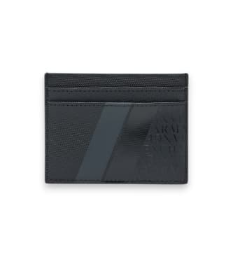A|X Armani Exchangevoor mannen. XM000169AF11935MC034 Kaarthouder Houder zwart (OSFA), Casual, Klassiek, Polyester