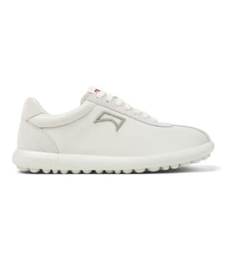 Campervoor vrouwen. K201759-006 Leren sneakers Pelotas XLF wit (39), Leer, Plat, Veters, Casual