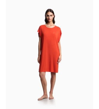 Emporio Armanivoor vrouwen. EW002965_AF19024 Essential Studs koraal nachthemd (L), Homewear, Viscose, Korte mouwen