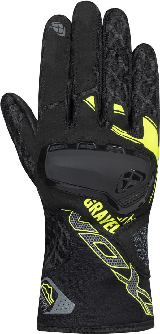 Ixon Gravel Air Motorfiets handschoenen, zwart-geel, afmeting M voor man