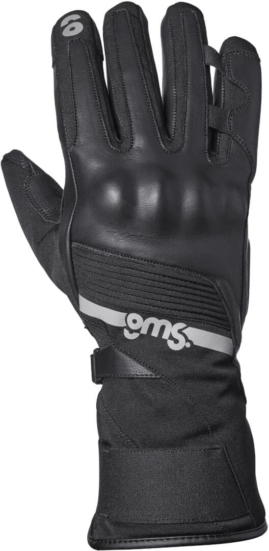 GMS Aurora WP waterdichte motorhandschoenen, zwart, afmeting XS voor man