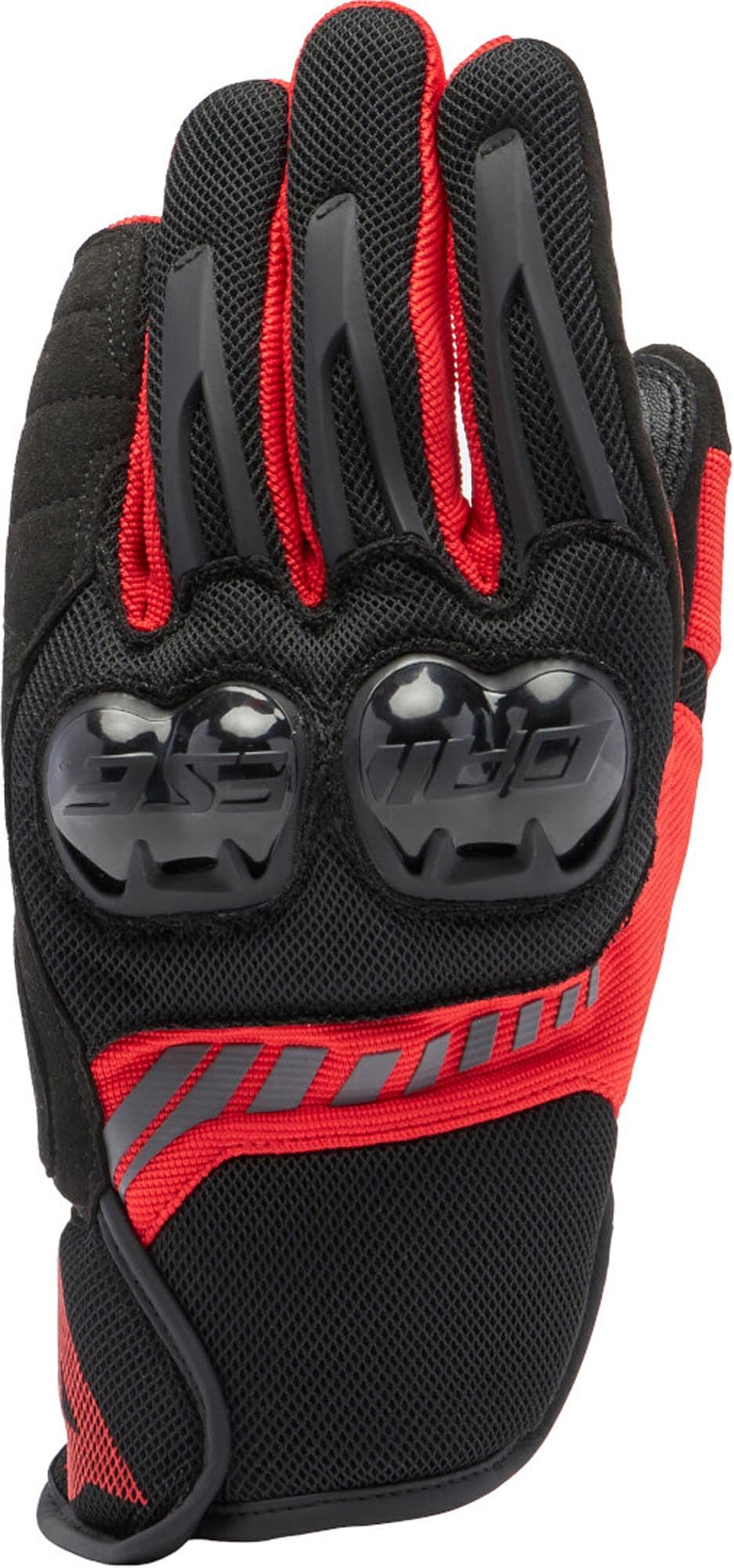 Dainese Mig 3 Air Tex 2.0 Motorhandschoenen, zwart-rood, afmeting S voor man