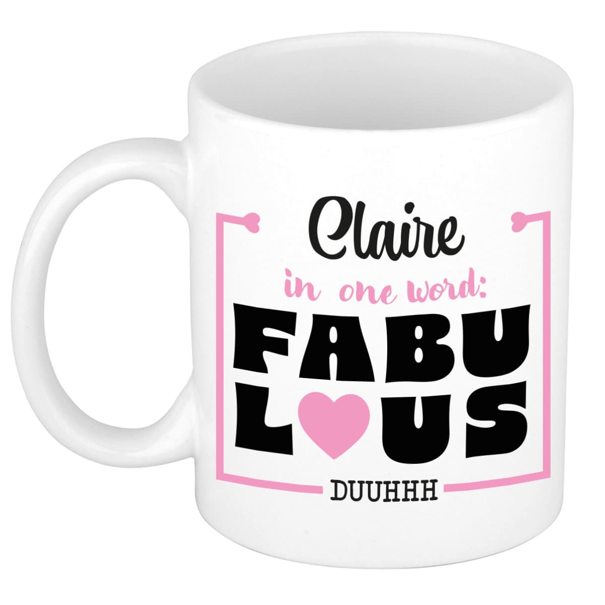Bellatio Decorations Naam mok Claire - 300 ml - cadeau beker -
