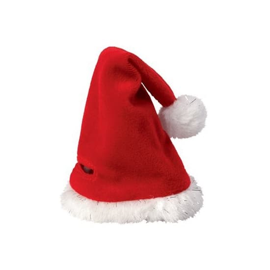 Mini kerstmuts - rood - 20 cm - polyester - voor knuffels/poppen