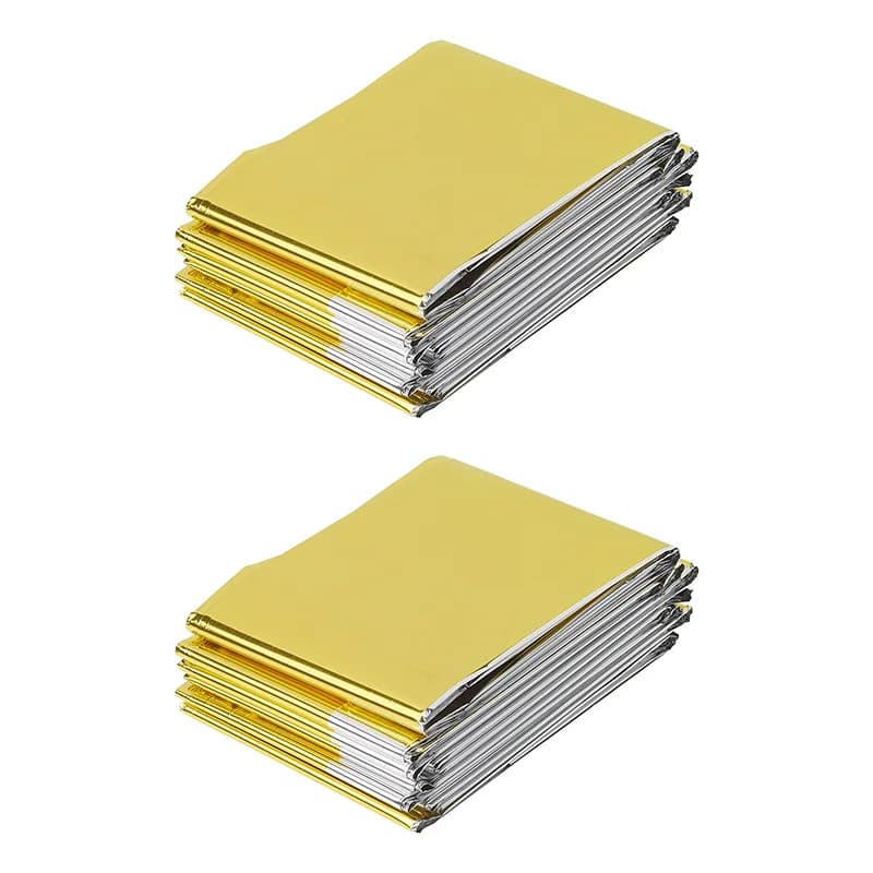 Pro Plus Nooddeken/reddingsdeken/isolatiedeken - 2x- 160 x 210 cm - goud - warmtedeken -