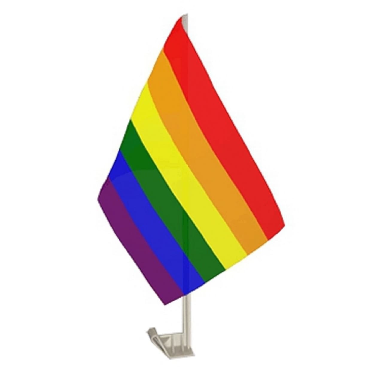 Regenboog Pride thema autoraamvlag - 28 x 44 cm - kunststof