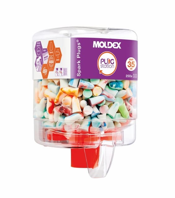 Oordoppen Moldex Spark Plugs soft 6-13mm dispenservulling à 250 paar assorti