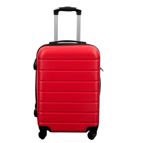 Cabin suitcase - Hard-shell lightweight suitcase - Size small - Red stripe