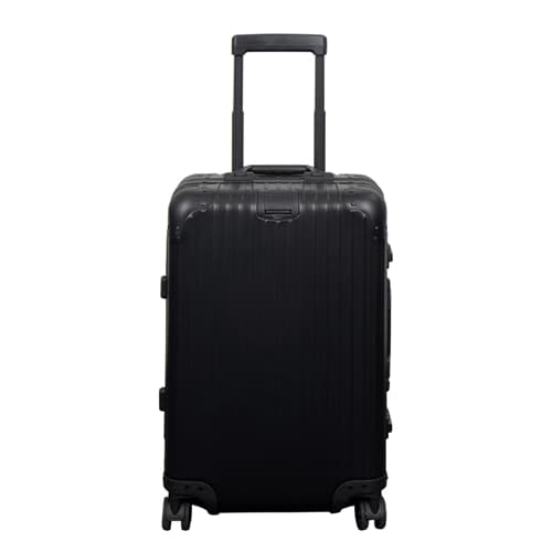 Hand luggage suitcase - Aluminium suitcase - Black - Luxurious trolley with TSA lock - 36 litres