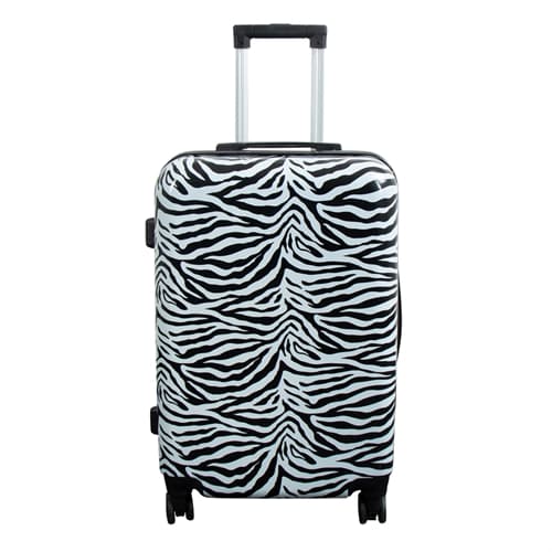 Suitcase - Hard-shell suitcase - Size Medium - Suitcase with motif - Zebra - Exclusive lightweight travel suitcase